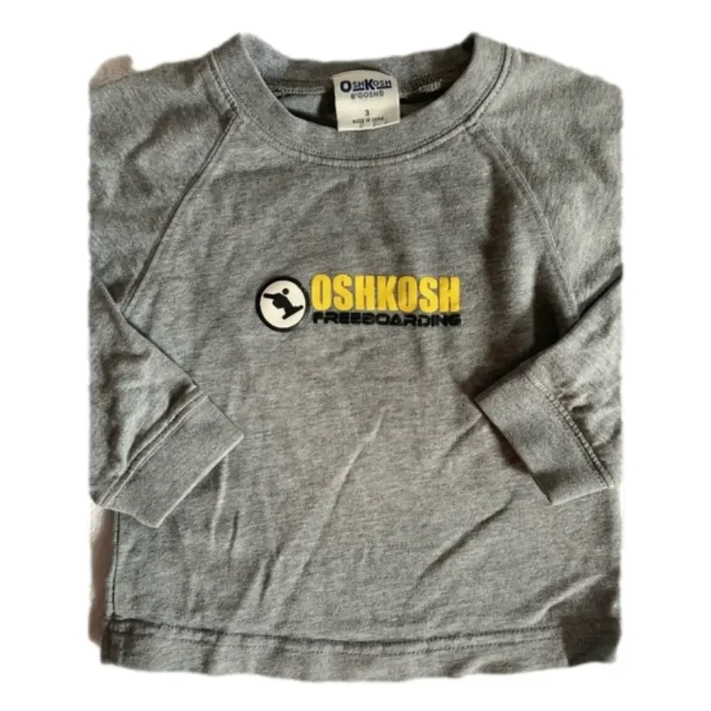Pay Kosh B’Gosh Gray Yellow Long Sleeve Warm Shirt Top Size 3